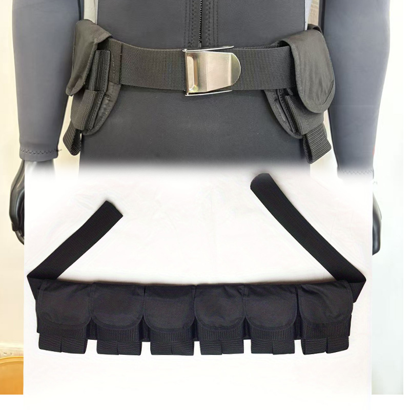 Dive Weight Belt - Sabuk Pemberat 6 Kantong untuk SCUBA