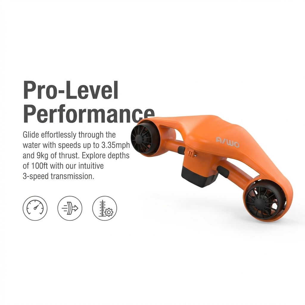 Skuter Laut Elektrik 30m Skute - Snorkel Dry Top ulasan dan harga