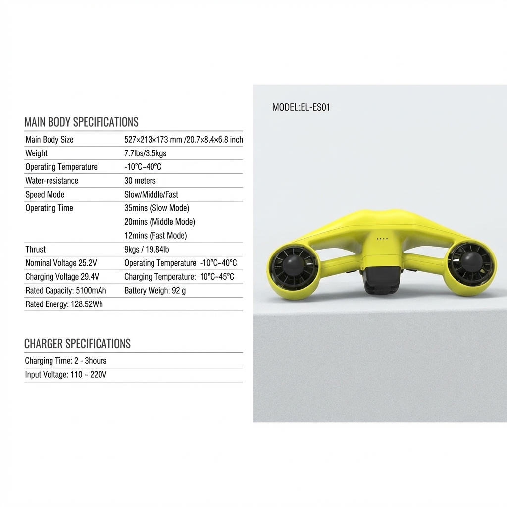 Skuter Laut Elektrik 30m Skute - Snorkel Dry Top ulasan dan harga
